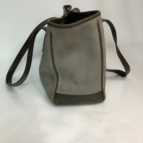 Dooney and Bourke Suede Gray Leather Strap Vintage Shoulder Bag - Picture 6 of 16